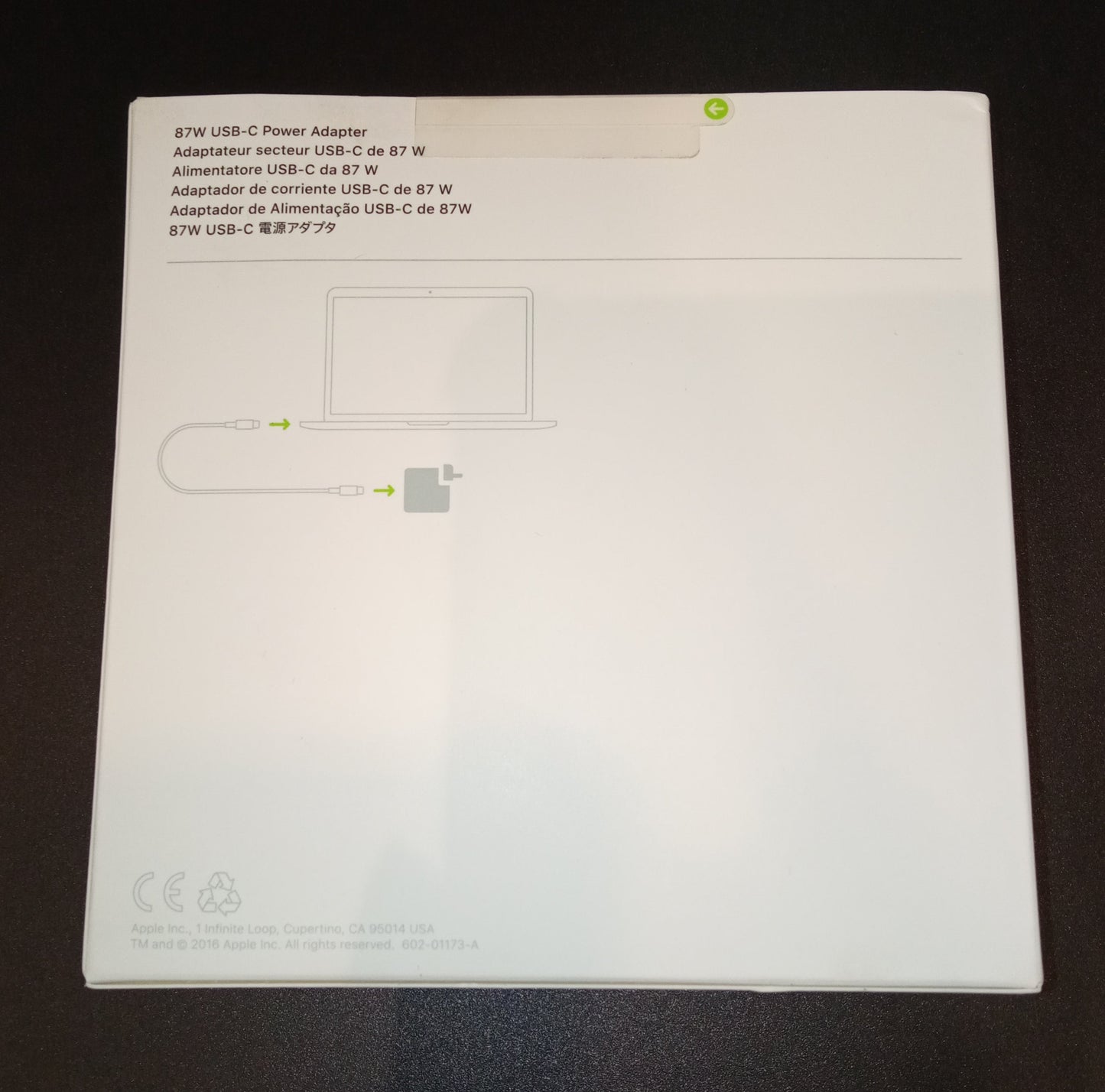 Apple 87W USB-C Power Adapter A1719 Genuine Box Pack - One Year Warranty