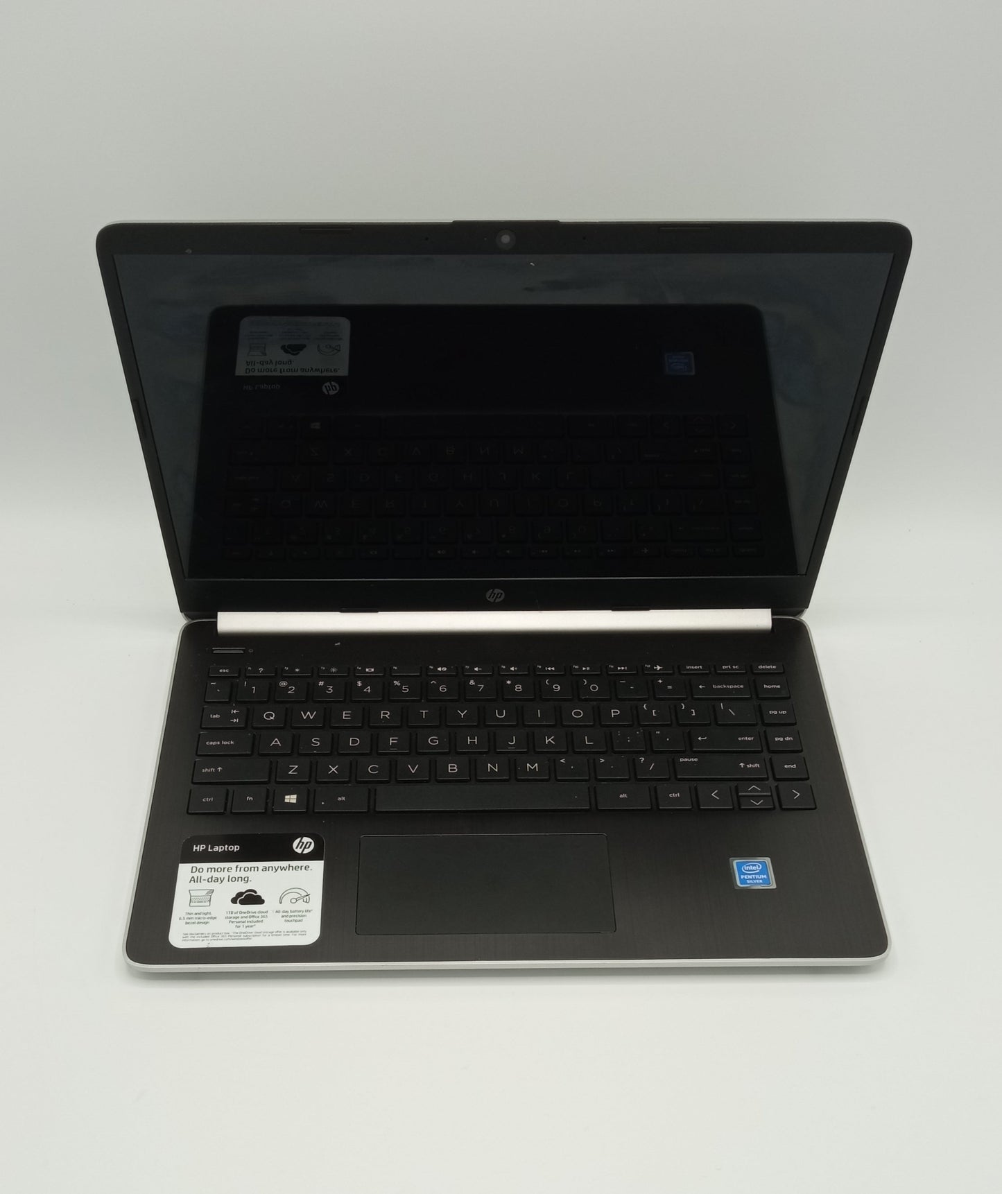 HP Laptop 14 - dq0xxx | 14 Inches | Pentium Silver 1.1Ghz Processor | 4GB Ram | 64GB SSD | Silver | Used