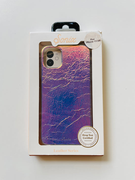 Holographic Leather iPhone Case