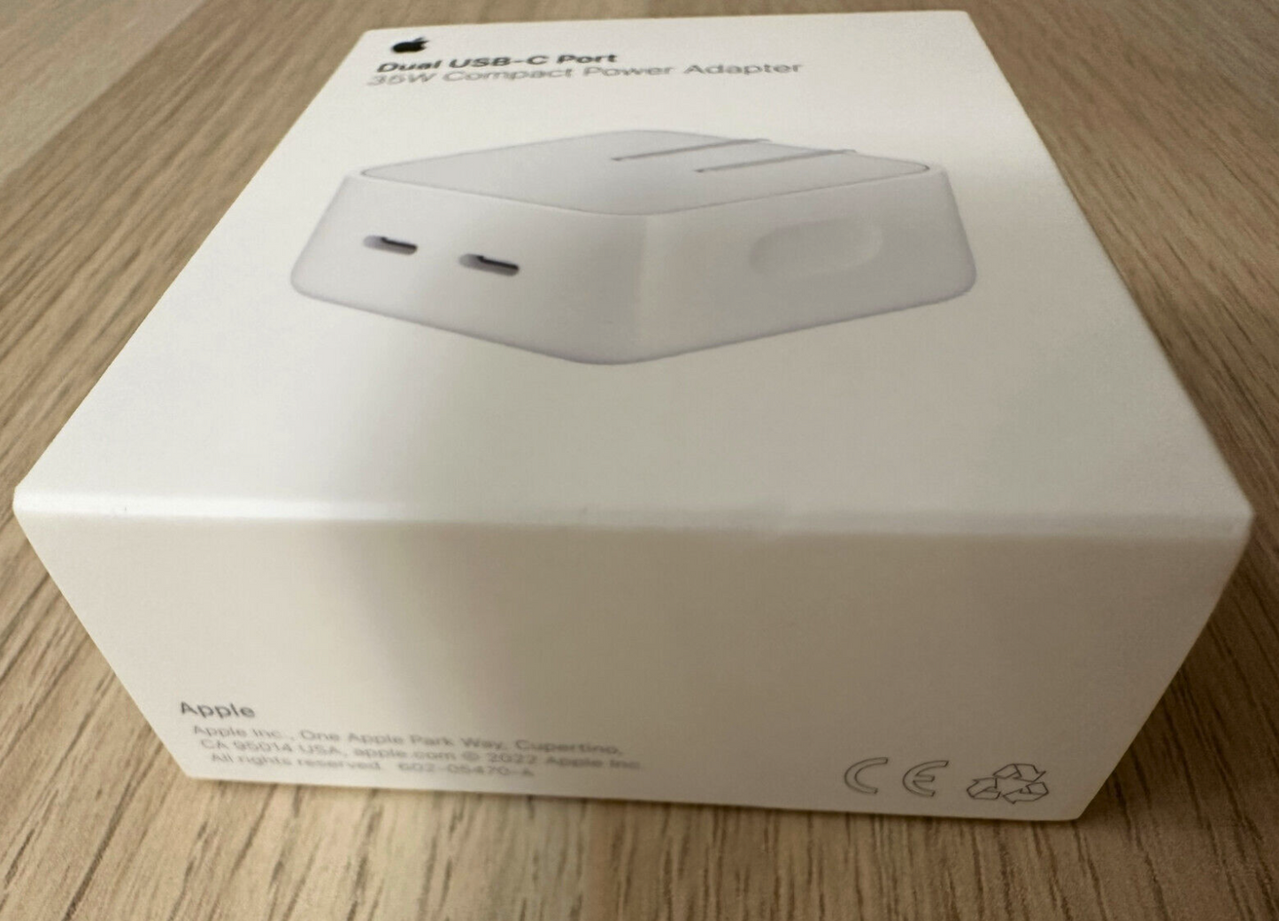 Apple 35W Dual USB-C Power Adapter A2571 Genuine Box Packed - One Year Warranty